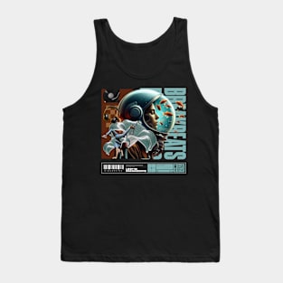 BREAKBEAT  - Female Astronaut (white/blue) Tank Top